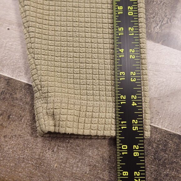 Orvis Trout Bum Grid Fleece Quarter-Zip Pullover Khaki Green Size Large - Picture 9 of 12